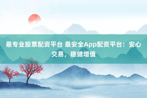 最专业股票配资平台 最安全App配资平台：安心交易，稳健增值
