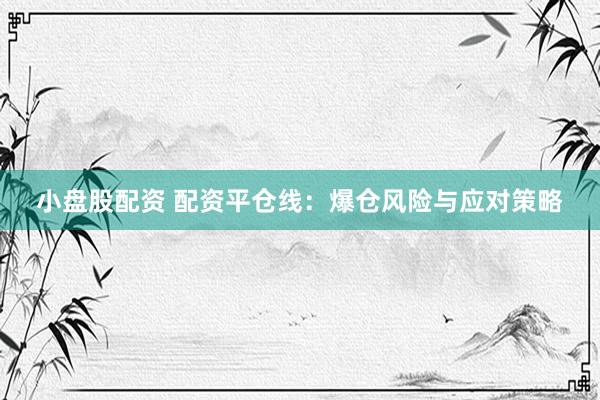 小盘股配资 配资平仓线：爆仓风险与应对策略