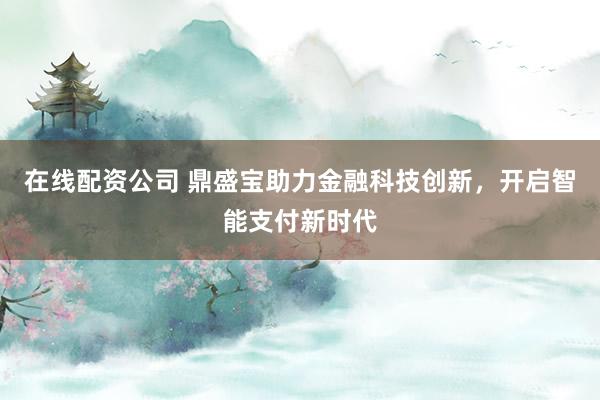 在线配资公司 鼎盛宝助力金融科技创新，开启智能支付新时代
