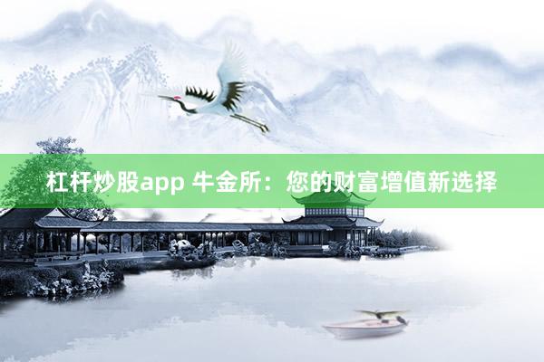 杠杆炒股app 牛金所：您的财富增值新选择